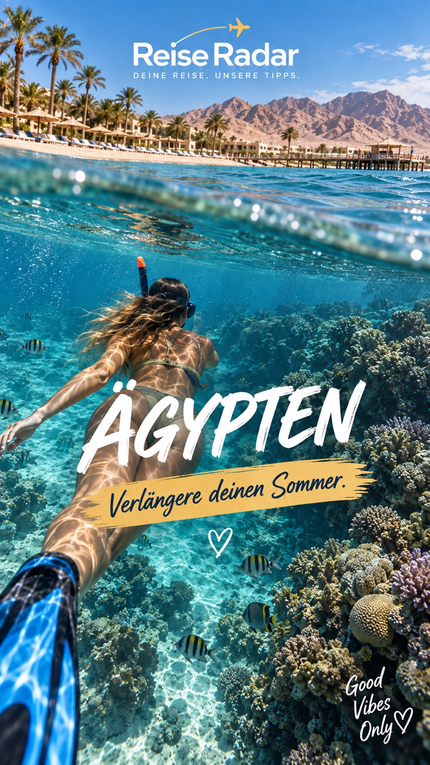 Reise Radar – Ägypten: Schnorcheln im Meer, Palmen und Berge